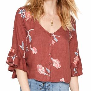 Amuse Society 3/4 length bell sleeve